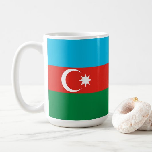 vlag Azerbeidzjan Koffiemok (Met donut)