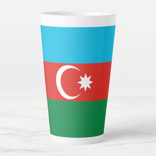 vlag Azerbeidzjan Latte Mok (Voorkant)