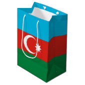 vlag Azerbeidzjan Medium Cadeauzakje (Voorkant Gekanteld)