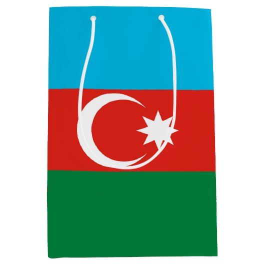 vlag Azerbeidzjan Medium Cadeauzakje (Voorkant)
