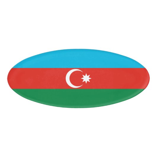 vlag Azerbeidzjan Naambadge (Voorkant)
