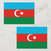 vlag Azerbeidzjan Notitiekaartje (Voorkant / Achterkant)