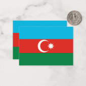 vlag Azerbeidzjan Notitiekaartje (Voorkant / Achterkant in situ)