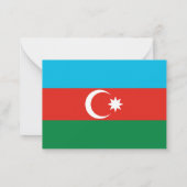 vlag Azerbeidzjan Notitiekaartje (Achterkant)