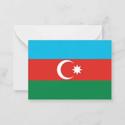 vlag Azerbeidzjan Notitiekaartje (Voorkant)