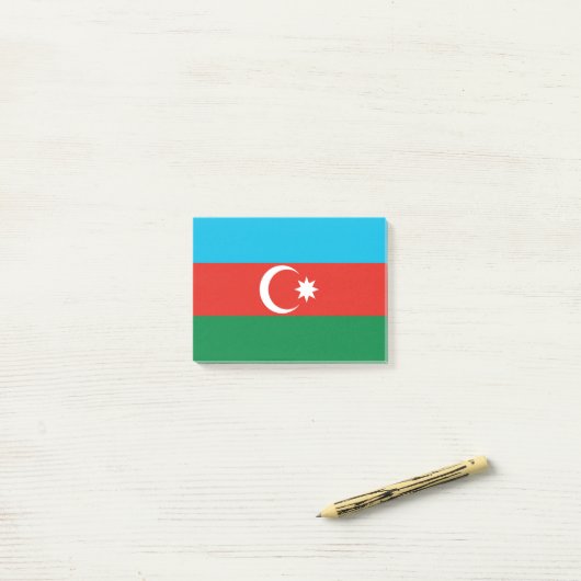 vlag Azerbeidzjan Post-it® Notes (Op bureau)