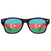 vlag Azerbeidzjan Retro Zonnebril (Voorkant)