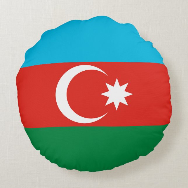 vlag Azerbeidzjan Rond Kussen (Achterkant)