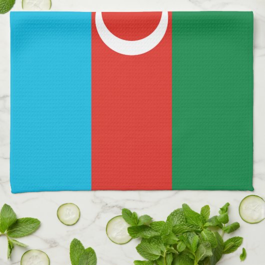 vlag Azerbeidzjan Theedoek (Gevouwen)