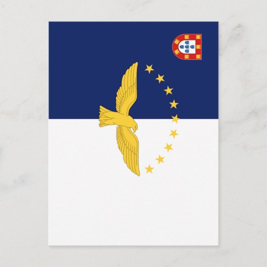 Vlag Azoren (Portugal) Briefkaart (Voorkant)