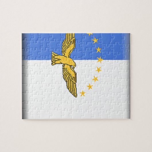 Vlag Azoren (Portugal) Legpuzzel (Horizontaal)