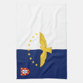 Vlag Azoren (Portugal) Theedoek (Verticaal)
