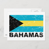  vlag Bahamas Briefkaart (Voorkant / Achterkant)