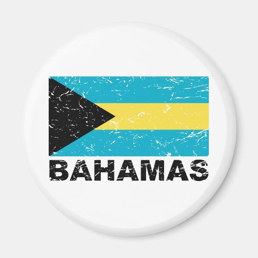  vlag Bahamas Magneet (Voorkant)
