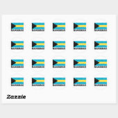  vlag Bahamas Ronde Sticker (Vel)