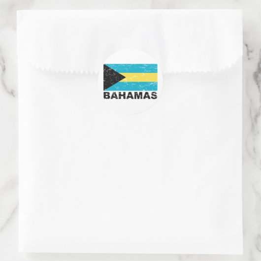  vlag Bahamas Ronde Sticker (Tas)