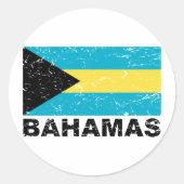  vlag Bahamas Ronde Sticker (Voorkant)