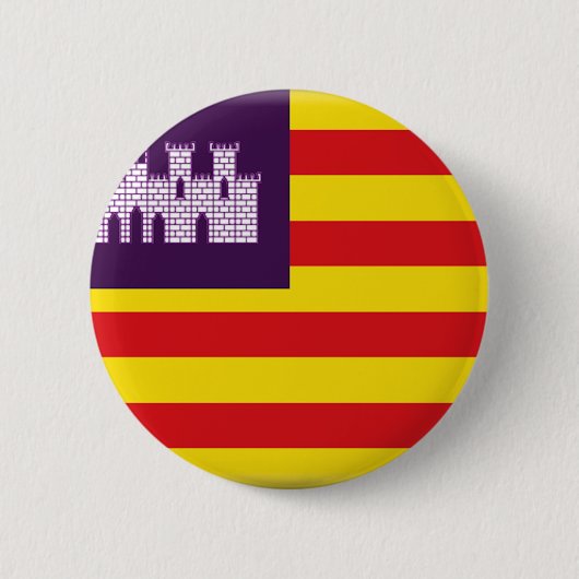 vlag Balearen (Spanje) Ronde Button 5,7 Cm (Voorkant)
