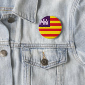 vlag Balearen (Spanje) Ronde Button 5,7 Cm (In situ)