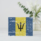 vlag Barbados Briefkaart (Staand voorkant)