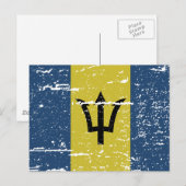 vlag Barbados Briefkaart (Voorkant / Achterkant)