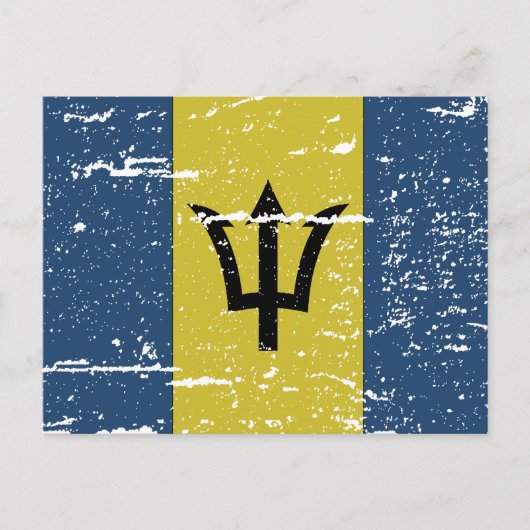 vlag Barbados Briefkaart (Voorkant)