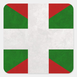 Vlag Baskenland Euskadi Vierkante Sticker