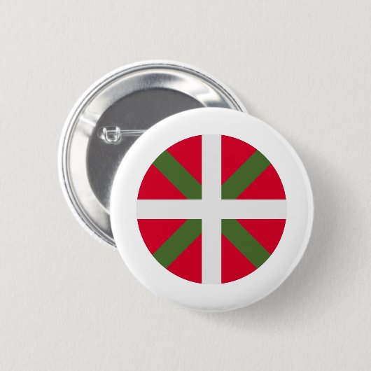 Vlag Baskenland Ronde Button 5,7 Cm (Voorkant /achterkant)
