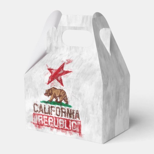 Vlag Beer Californië in Painterly Decor Bedankdoosjes (Achterkant)