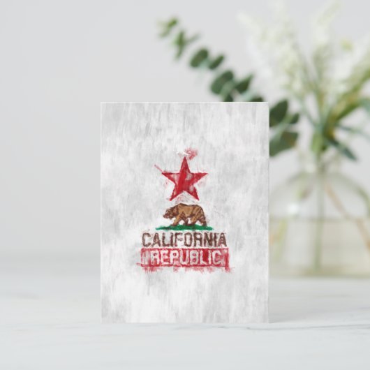 Vlag Beer Californië in Painterly Decor Briefkaart (Staand voorkant)