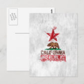 Vlag Beer Californië in Painterly Decor Briefkaart (Voorkant / Achterkant)