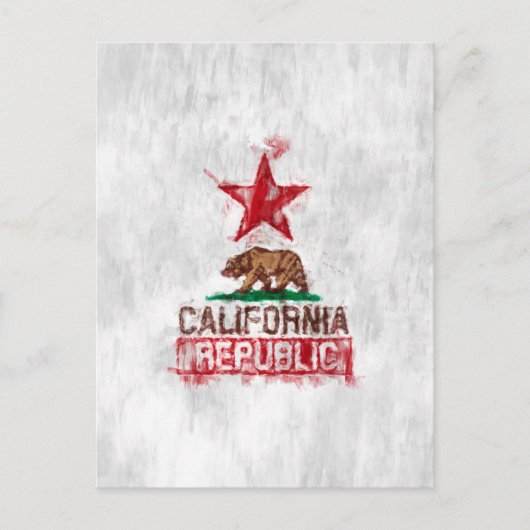 Vlag Beer Californië in Painterly Decor Briefkaart (Voorkant)