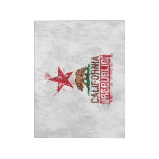 Vlag Beer Californië in Painterly Decor Notitieblok (Linkerzijde)