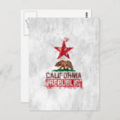 Vlag Beer Californië in Painterly Style Briefkaart (Voorkant / Achterkant)