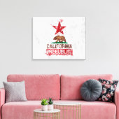Vlag Beer Californië in Painterly Style Canvas Afdruk (Insitu (Woonkamer))
