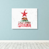Vlag Beer Californië in Painterly Style Canvas Afdruk (Insitu (Houten vloer))