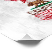 Vlag Beer Californië in Painterly Style Foto Afdruk (Hoek)