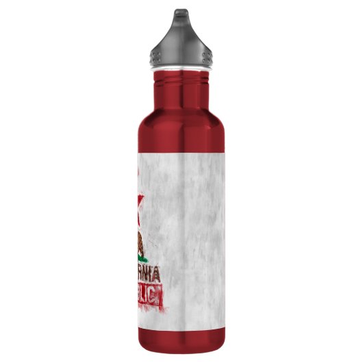 Vlag Beer Californië in Painterly Style Waterfles (Rechts)