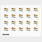 Vlag beer Pride Paw Wavy Ronde Sticker (Vel)