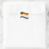 Vlag beer Pride Paw Wavy Ronde Sticker (Tas)
