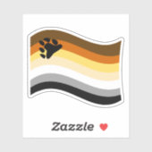 Vlag beer Pride Paw Wavy Sticker (Vel)