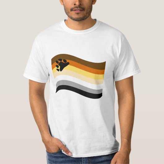 Vlag beer Pride Paw Wavy T-shirt (Voorkant)