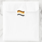 Vlag beer Pride Wavy Ronde Sticker (Tas)