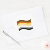 Vlag beer Pride Wavy Ronde Sticker (Envelop)