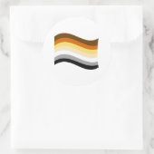 Vlag beer Pride Wavy Ronde Sticker (Tas)