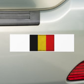Vlag België Belge Bumpersticker (Op auto)