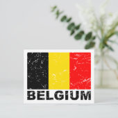 vlag België Briefkaart (Staand voorkant)