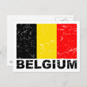 vlag België Briefkaart (Voorkant / Achterkant)
