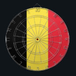 Vlag België Tricolore Dartbord<br><div class="desc">Vlag van België met drie kleuren: "Eendracht maakt macht" in het Nederlands en "Einigkeit macht stark" in het Duits.</div>
