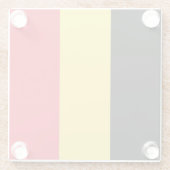 Vlag België Tricolore Glazen Onderzetter (Achterkant)